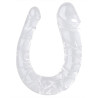 ClearlyHorny Double Gode transparent U Jelly M 15 x 4cm